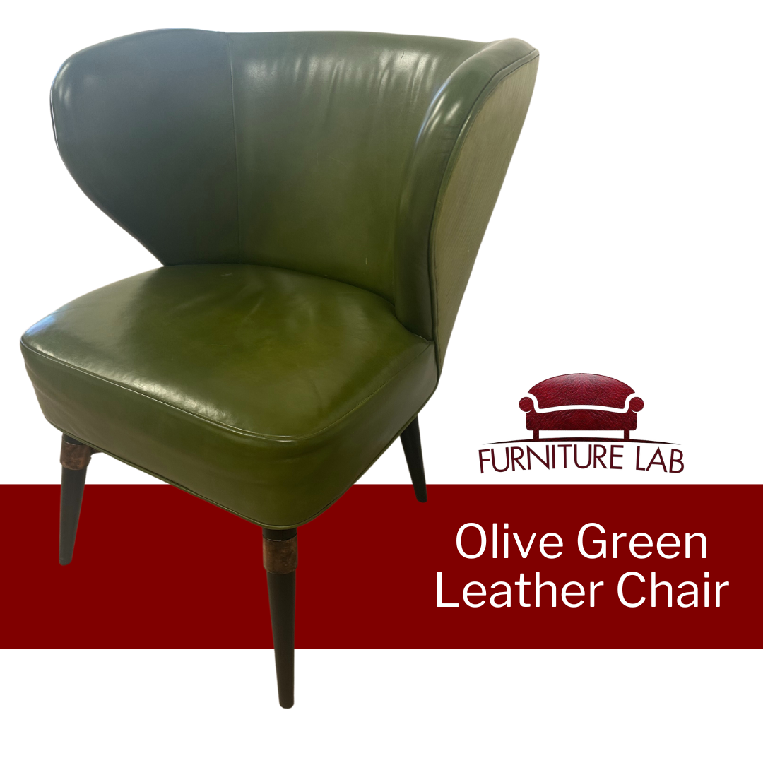 Olive Green Leather Chair
